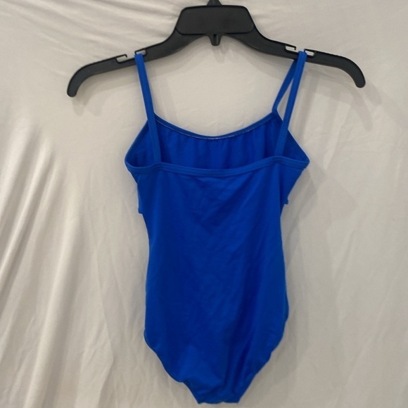 Motion Wear Camisole Leotard with bow in front Size Petite Adult royal blue - Picture 3 of 4